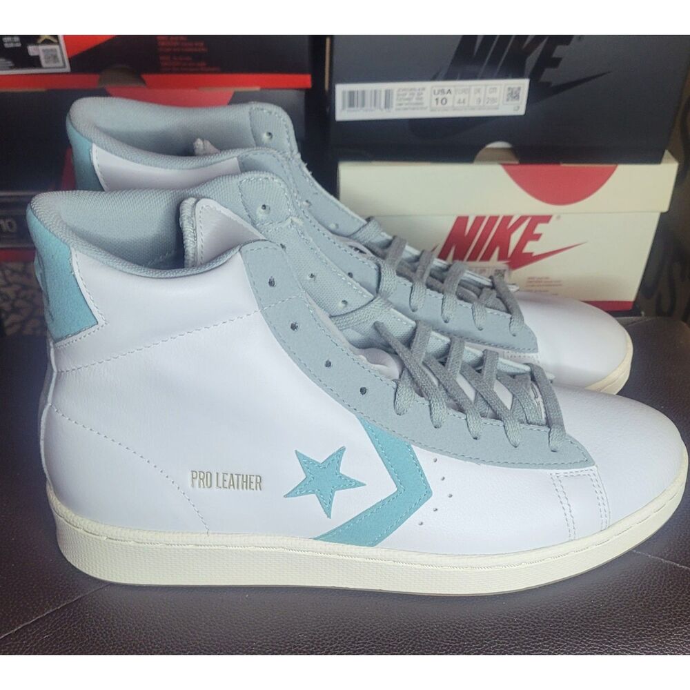 Converse Pro Leather Hi White Soft Aloe Ash 171607C Men's Size 10 Sneakers